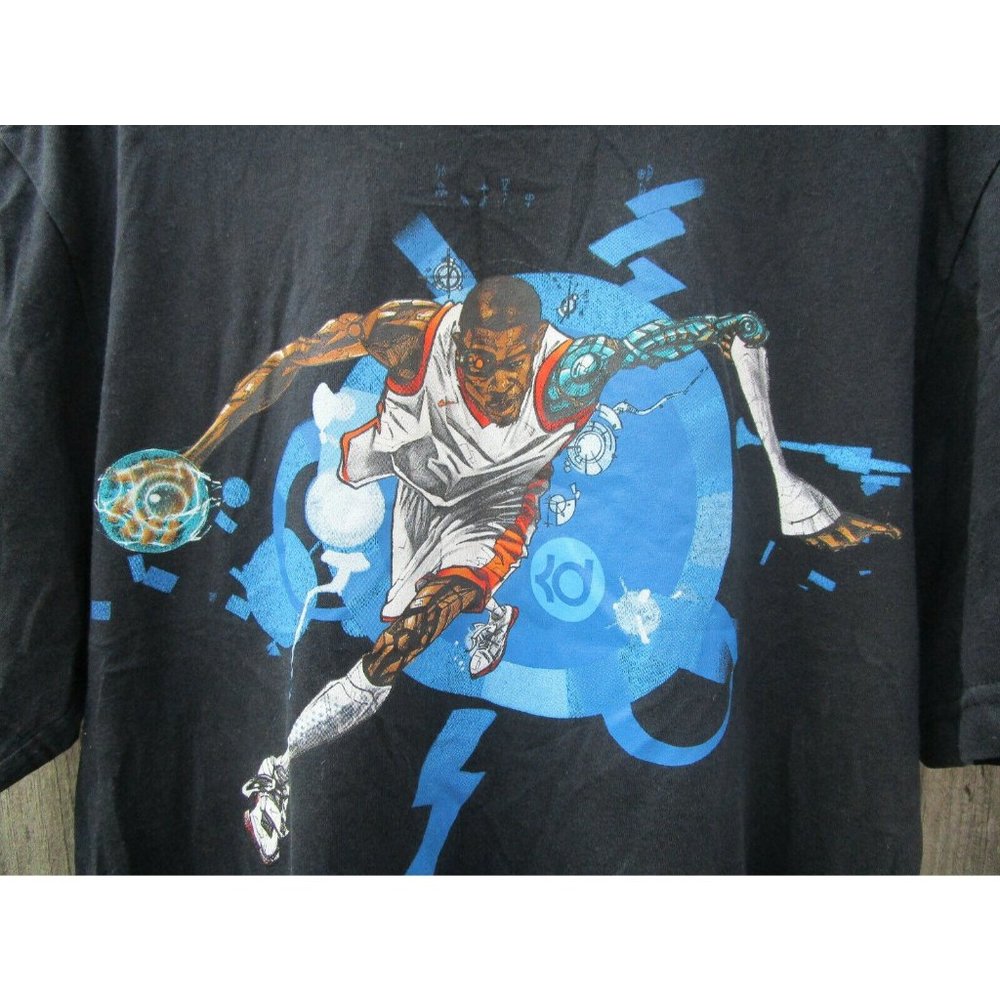 Nike Dri Fit KD Graphic Shirt Youth Medium Black - Picture 2 of 6